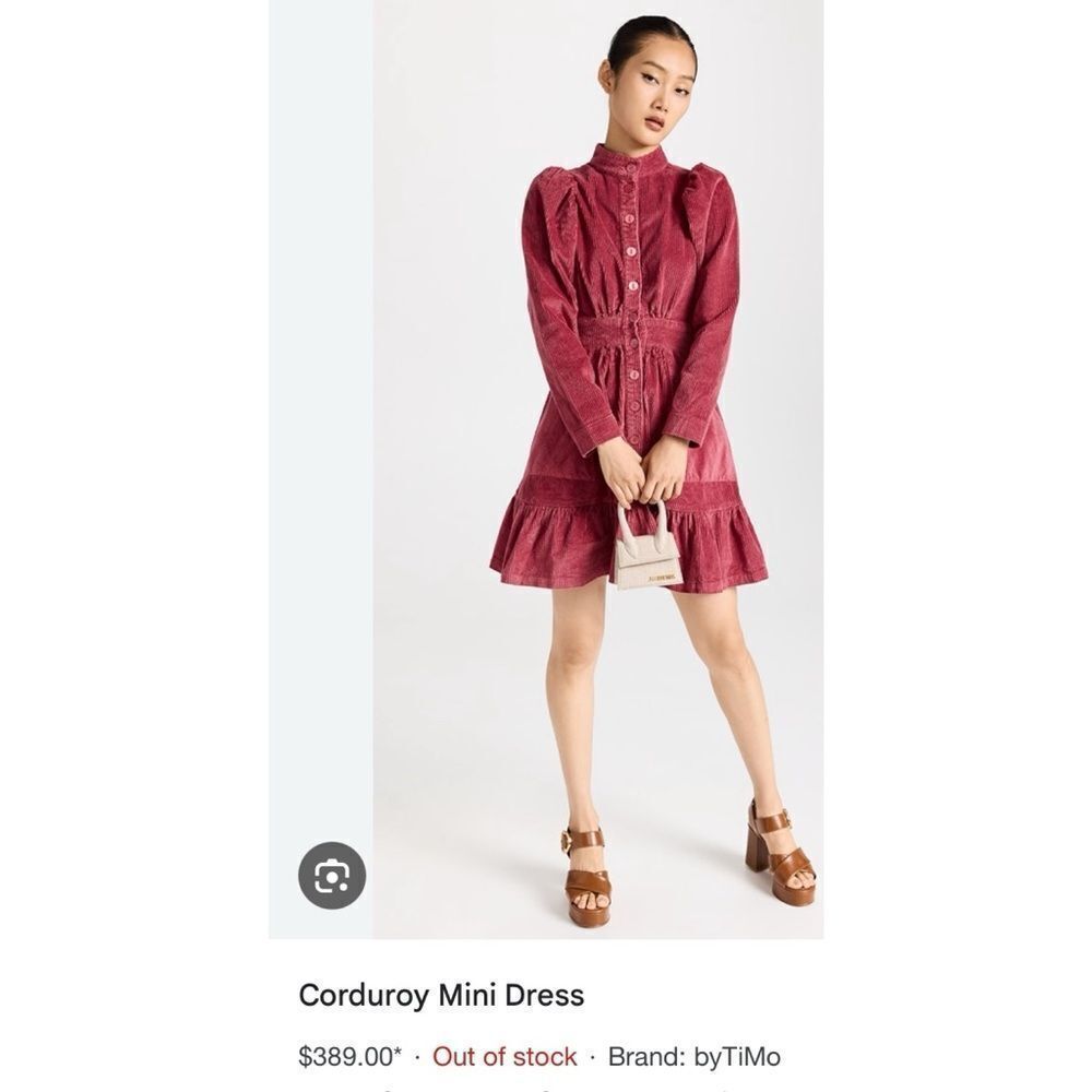 byTiMo
Corduroy Mini Dress in Berry Size S - Picture 2 of 9